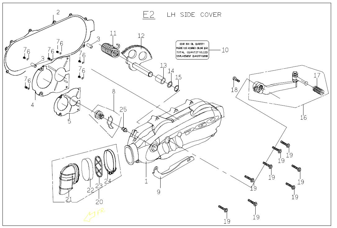 Genuine Buddy 125 Left Side Cover